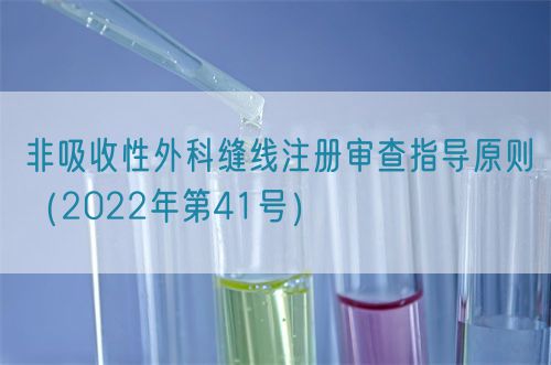 非吸收性外科縫線注冊(cè)審查指導(dǎo)原則（2022年第41號(hào)）