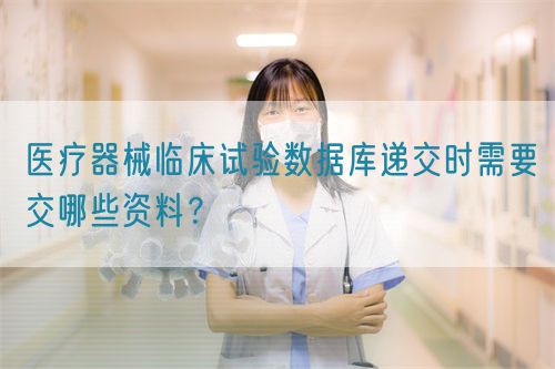 醫(yī)療器械臨床試驗(yàn)數(shù)據(jù)庫(kù)遞交時(shí)需要交哪些資料？(圖1)